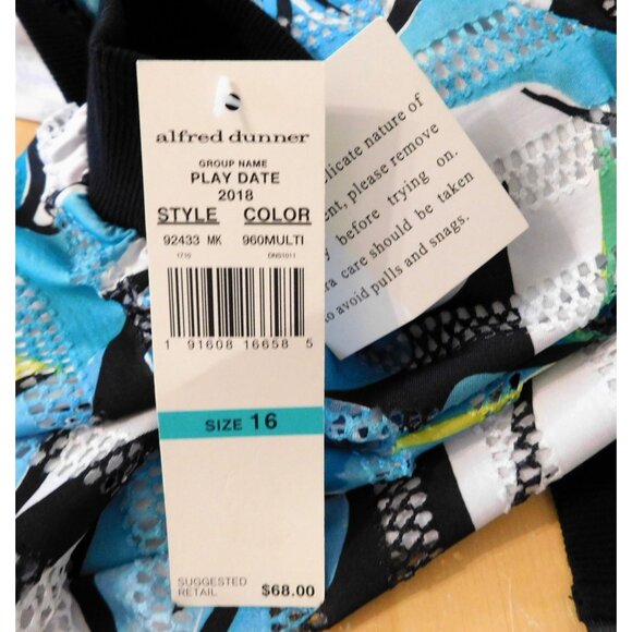 Alfred Dunner Play Date Jacket Womens Size 16 Multicolor Floral Zips Lightweight - Picture 7 of 8